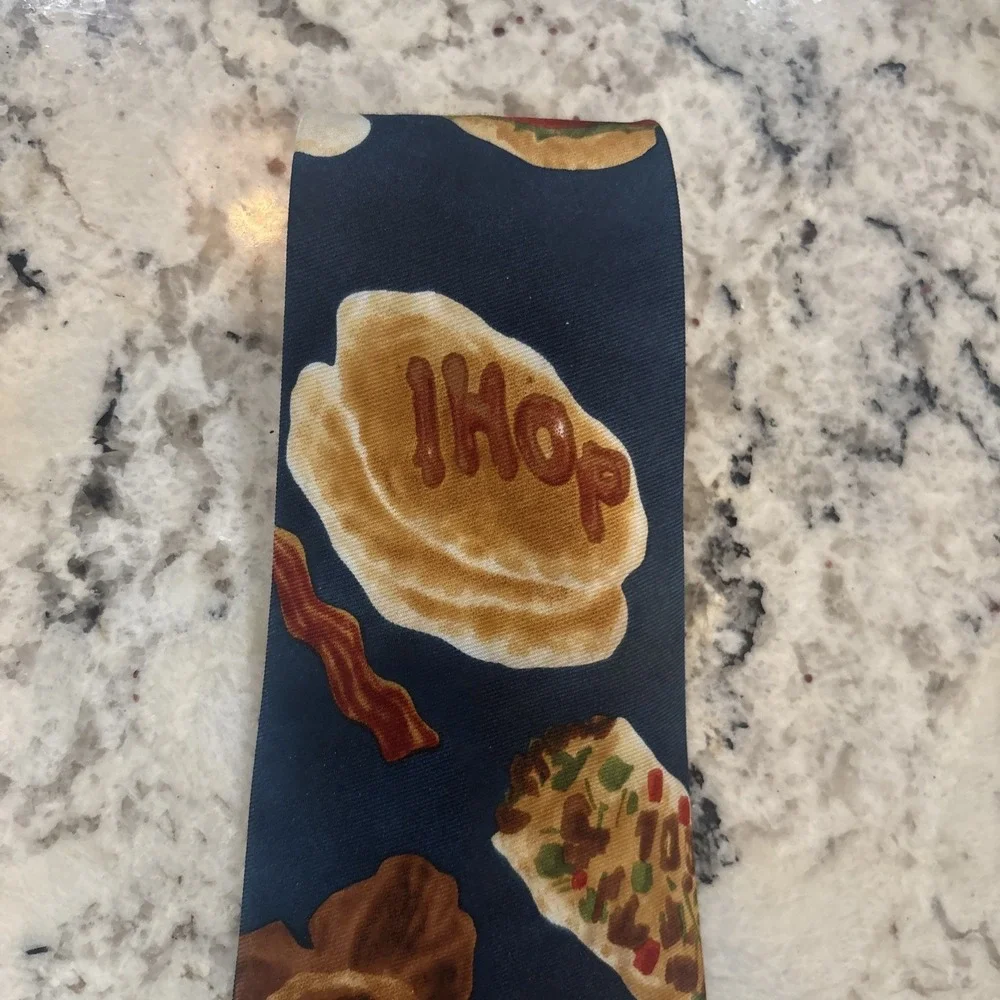 Rare IHOP Tie Coffee‎ Eggs Burger Waffle Pancakes Late Night Party Munchies